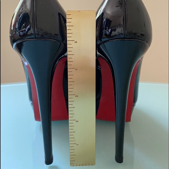 Authentic Christian Louboutin - Black Leather Bianca Platform Pumps Size 36 New - Picture 8 of 16